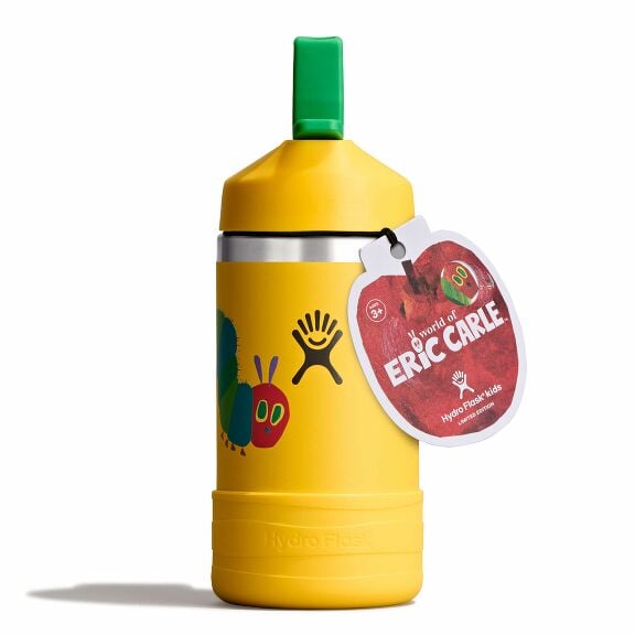 kids-12-oz-bottle-world-of-eric-carletm-c5 le26-w12-1000-kids-12-oz-wide-straw-cap-and-boot-yellow-caterpillar-straight-lid-open-withtag.jpg
